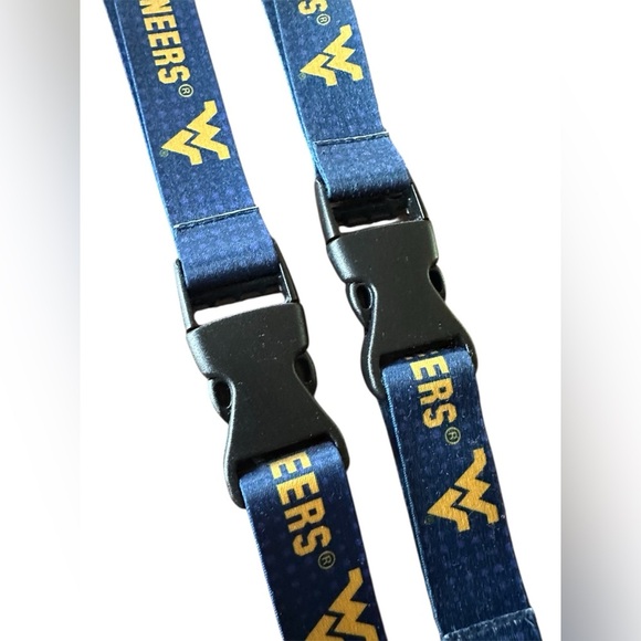 2 Pack West Virginia University WVU Lanyards Key Chain ID Holder Quick Release - Picture 2 of 5